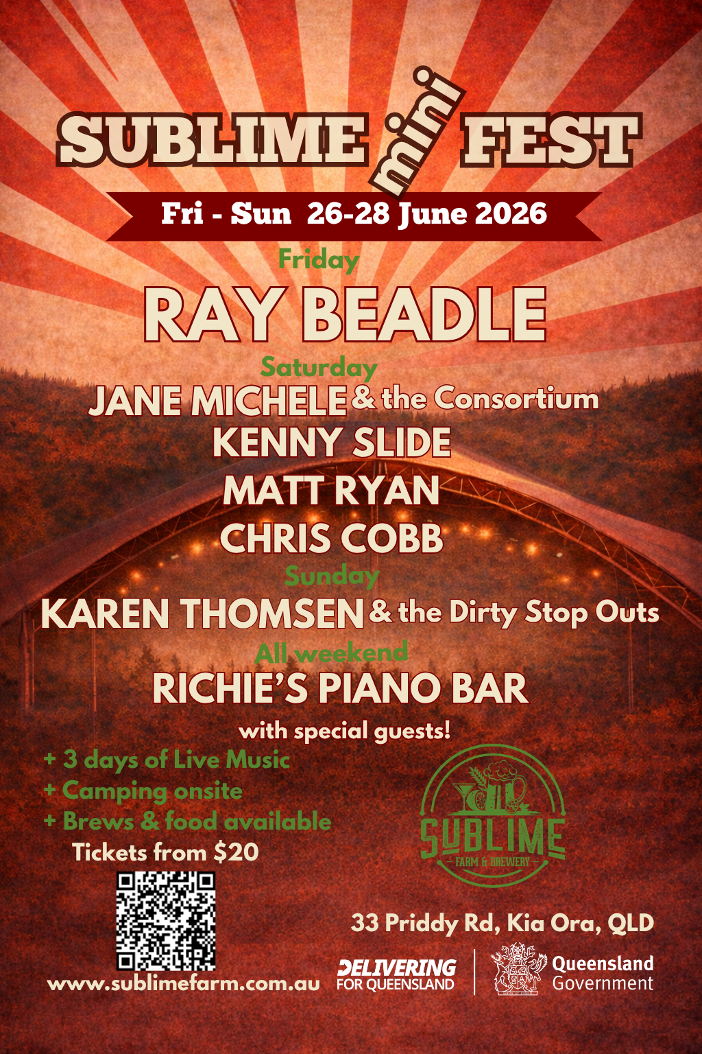 Sublime Mini Fest – Fri-Sun  26-28 June 2026