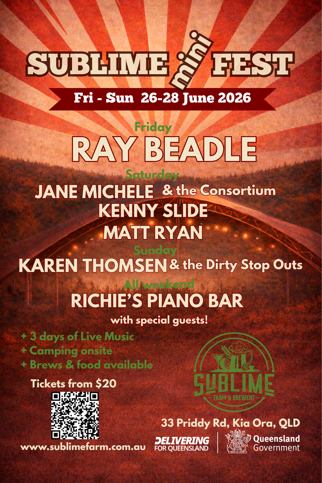 Sublime Mini Fest – Fri-Sun  26-28 June 2026
