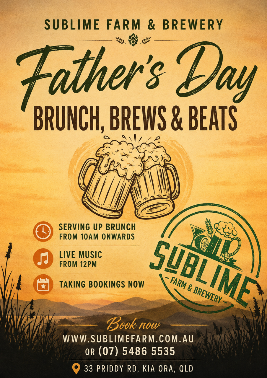 Fathers Day Special Edition – Brunch, Brews & Beats – Sunday 6 Sept