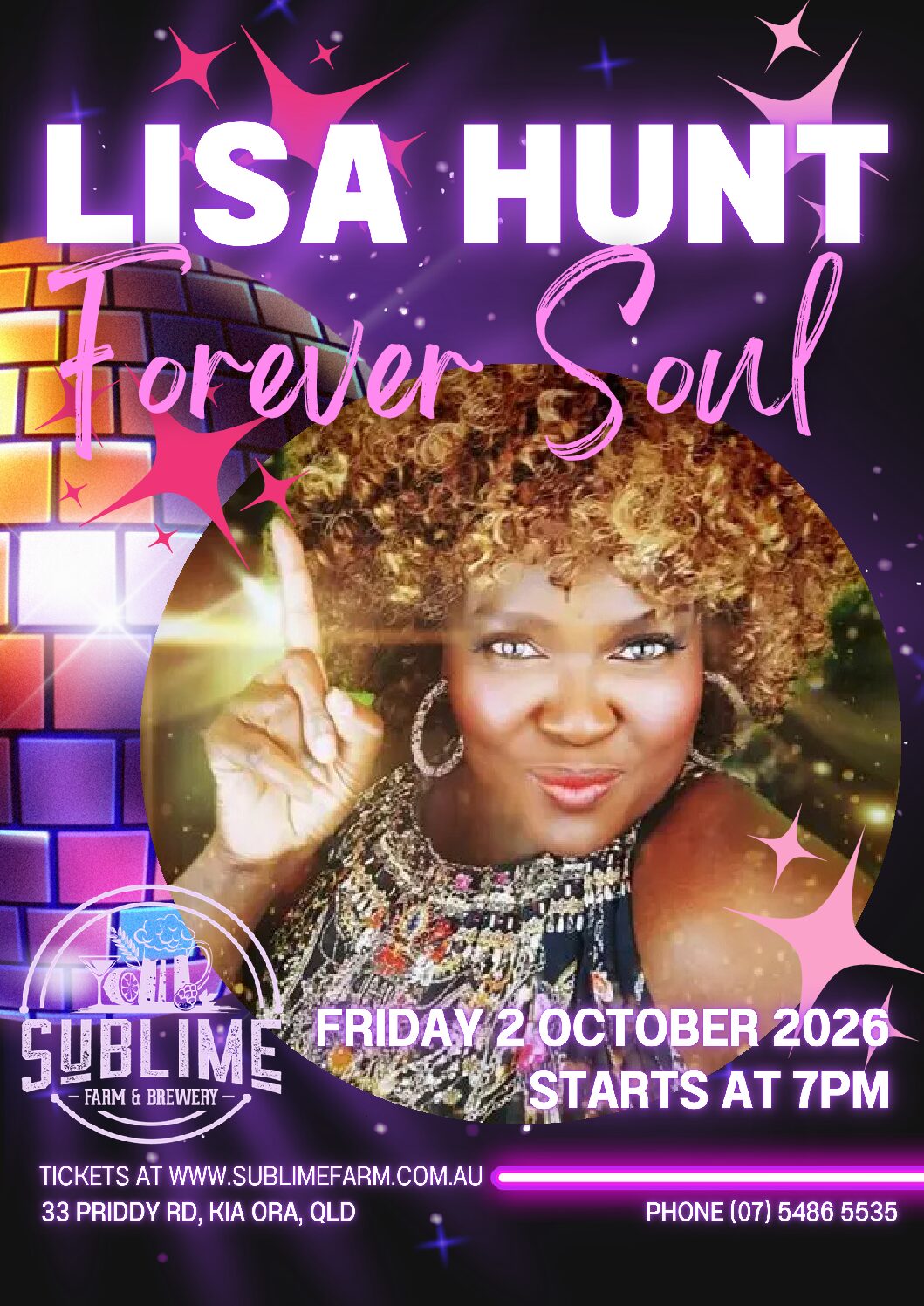 Lisa Hunt – Friday 2 October 2026 – 7pm (Ticketed Show)
